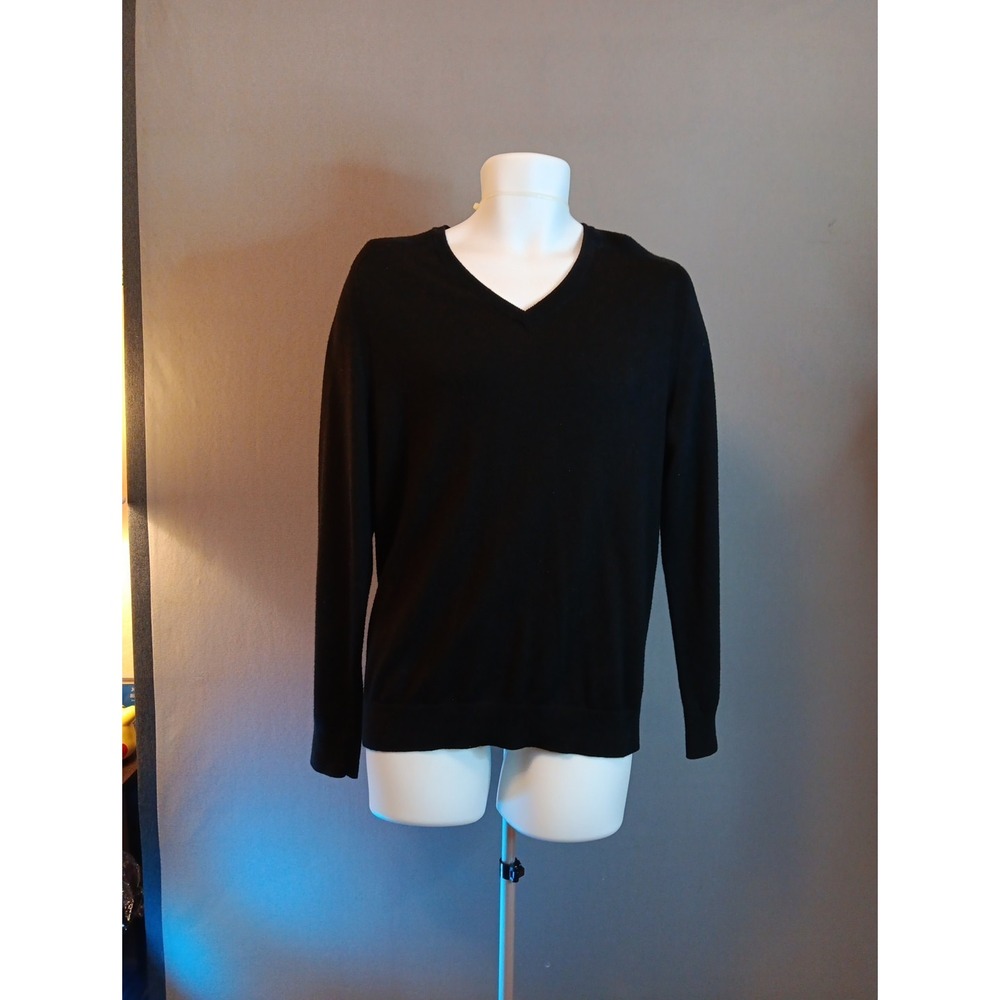 Express Men's Merino Wool V Neck Sweater‎ Medium Black